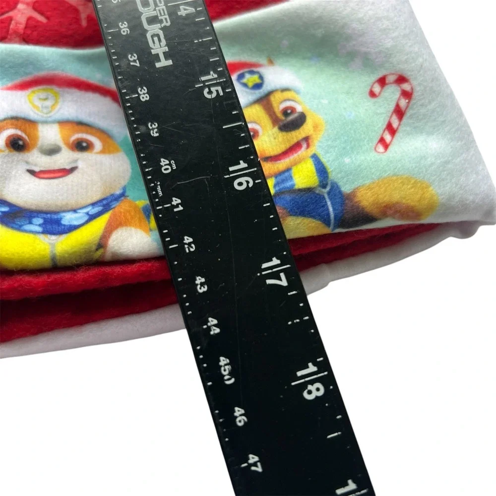 Nickelodeon Paw Patrol Kids Red Snowflake Santa Hat Marshall Chase Rubble NEW